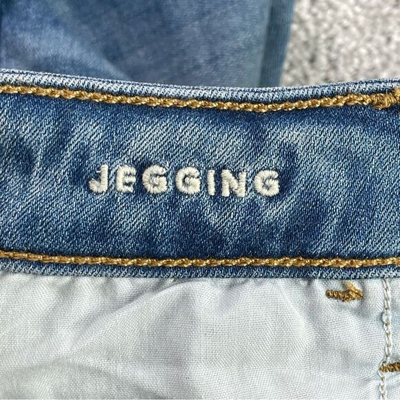 American Eagle Jeggings Women's 2 Blue Skinny Medium Wash Mid-Rise Stretch - Picture 6 of 14